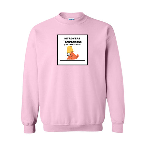 Introvert Tendencies Cotton Crewneck Sweatshirt