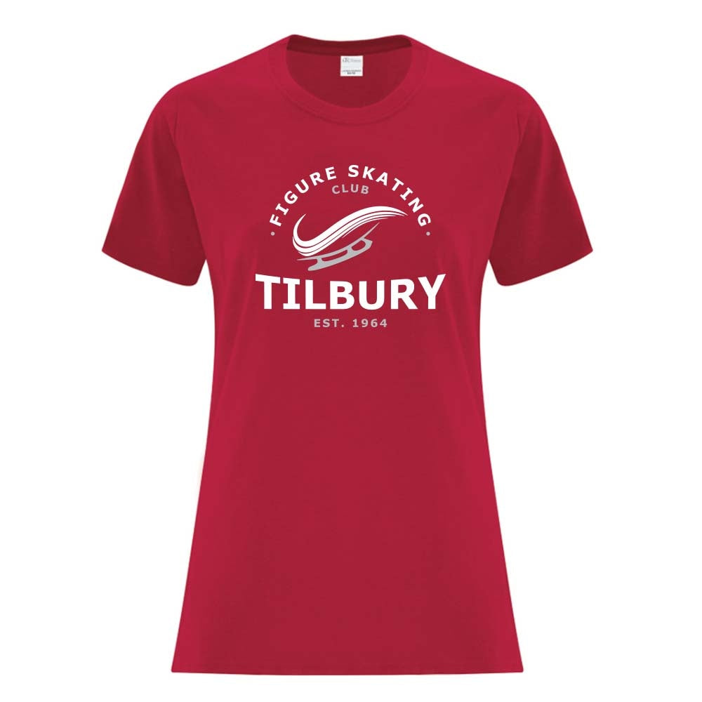 Tilbury Figure Skating Ladies' Cotton T-Shirt (Alt. Logo)