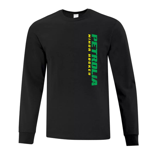 Petrolia Minor Hockey Adult Everyday Cotton Long Sleeve T-Shirt
