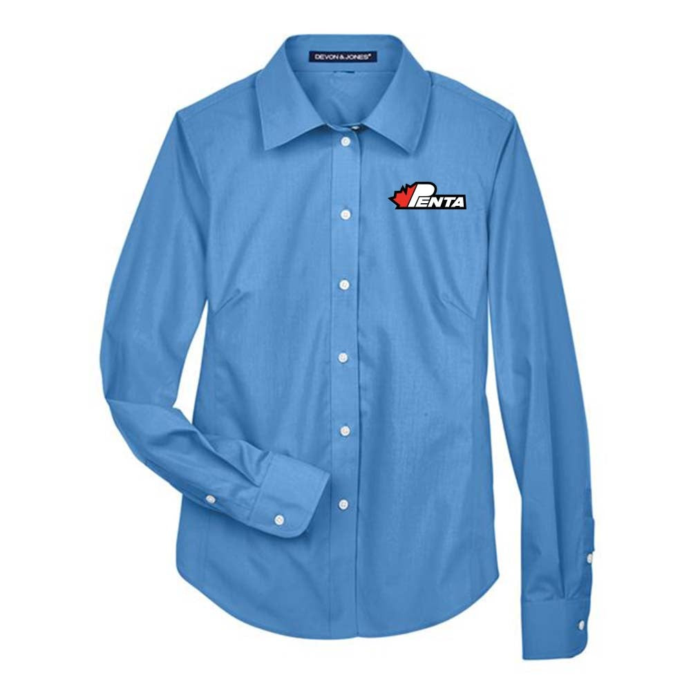 Penta Ladies' Broadcloth Woven Dress Shirt