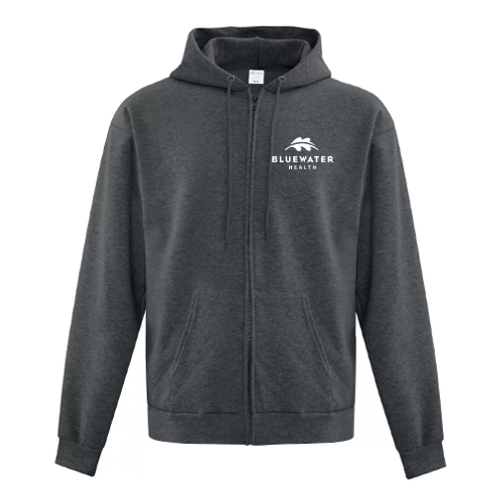 Bluewater Health Adult Everyday Fleece Full Zip Hooded Sweatshirt