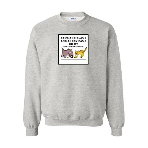 Jaws and Claws Cotton Crewneck Sweatshirt