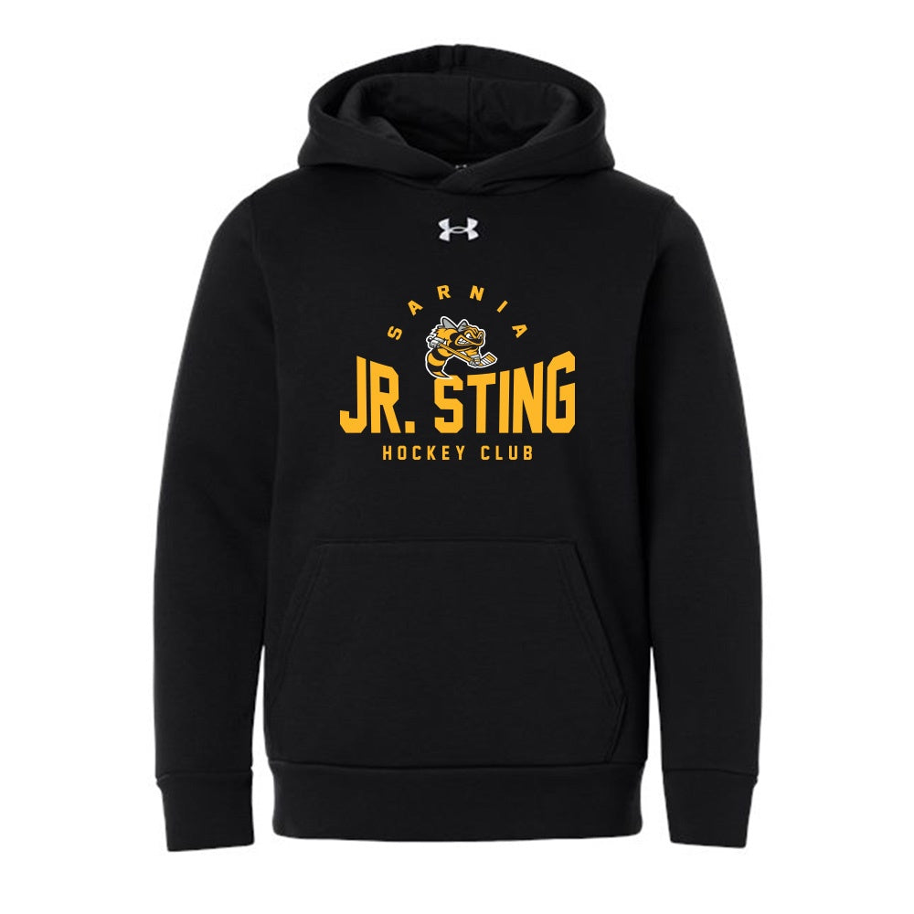 Sarnia Jr Sting Youth Under Armour Team Icon Fleece Hooded Sweatshirt