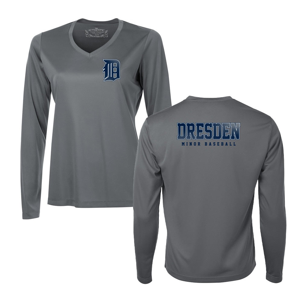 Dresden Minor Baseball Ladies' Pro Team Long Sleeve V-Neck