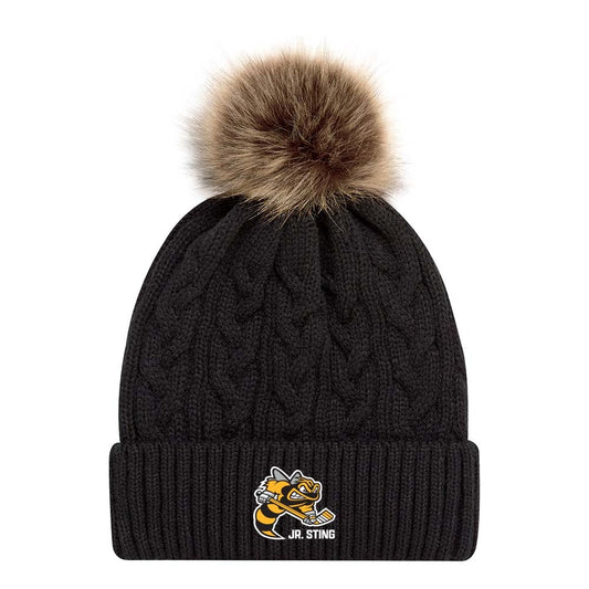 Sarnia Jr Sting Faux Fur Pom Pom Cuff Toque