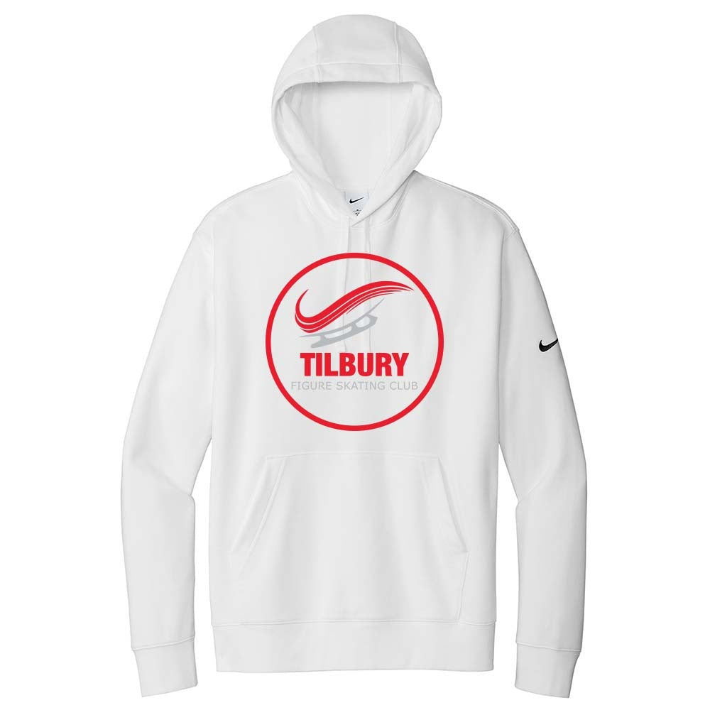 Tilbury Figure Skating Adult Nike Club Fleece Sleeve Swoosh Pullover Hoodie