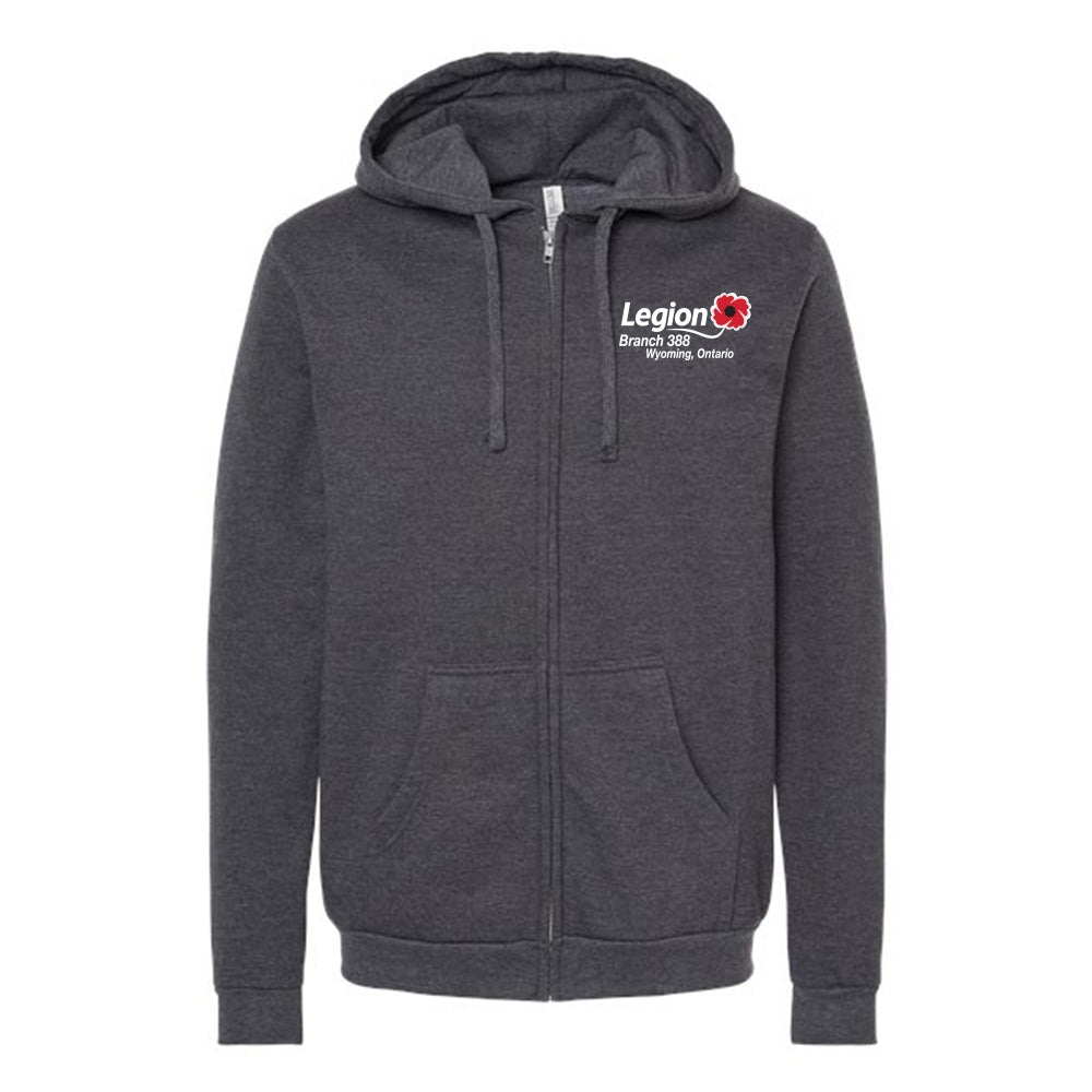 Wyoming Legion Branch 388 Adult Zipper Fleece Hoodie