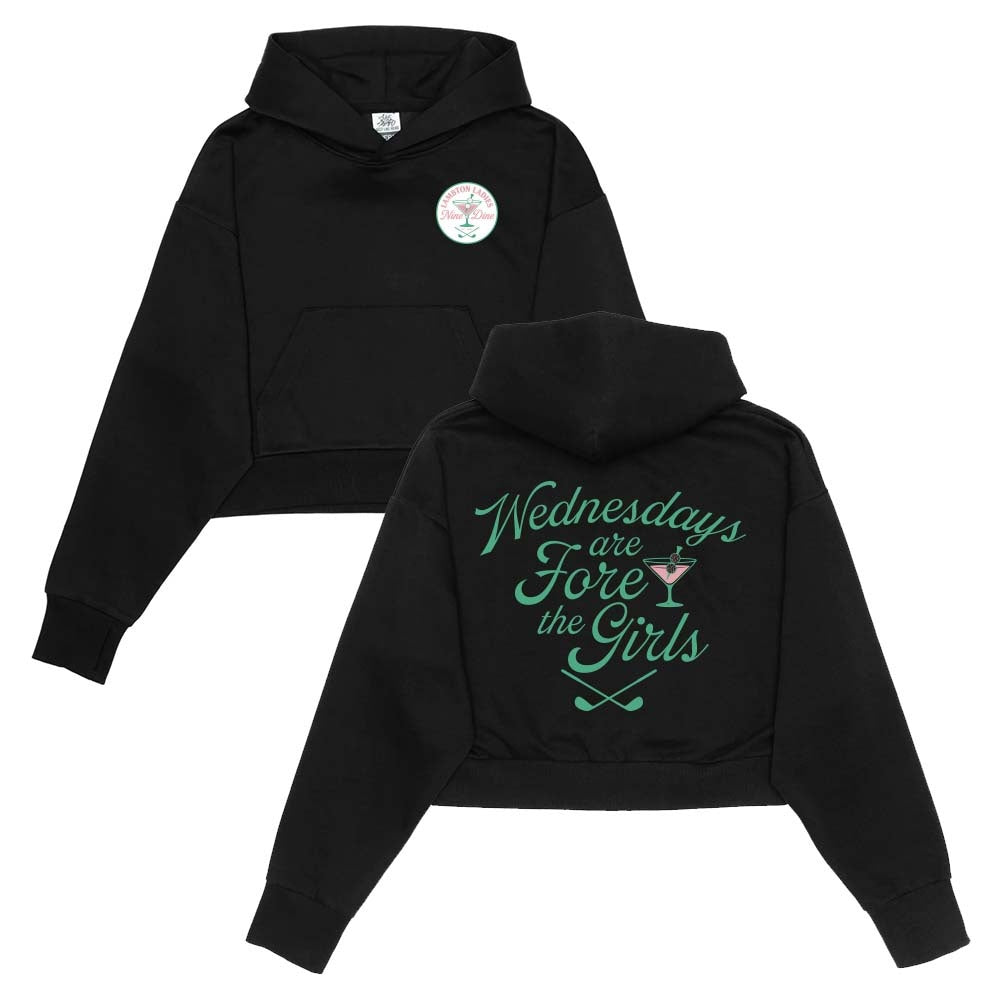 Lambton Ladies 9 & Dine Adult Cropped Shoulder Pullover Hoodie