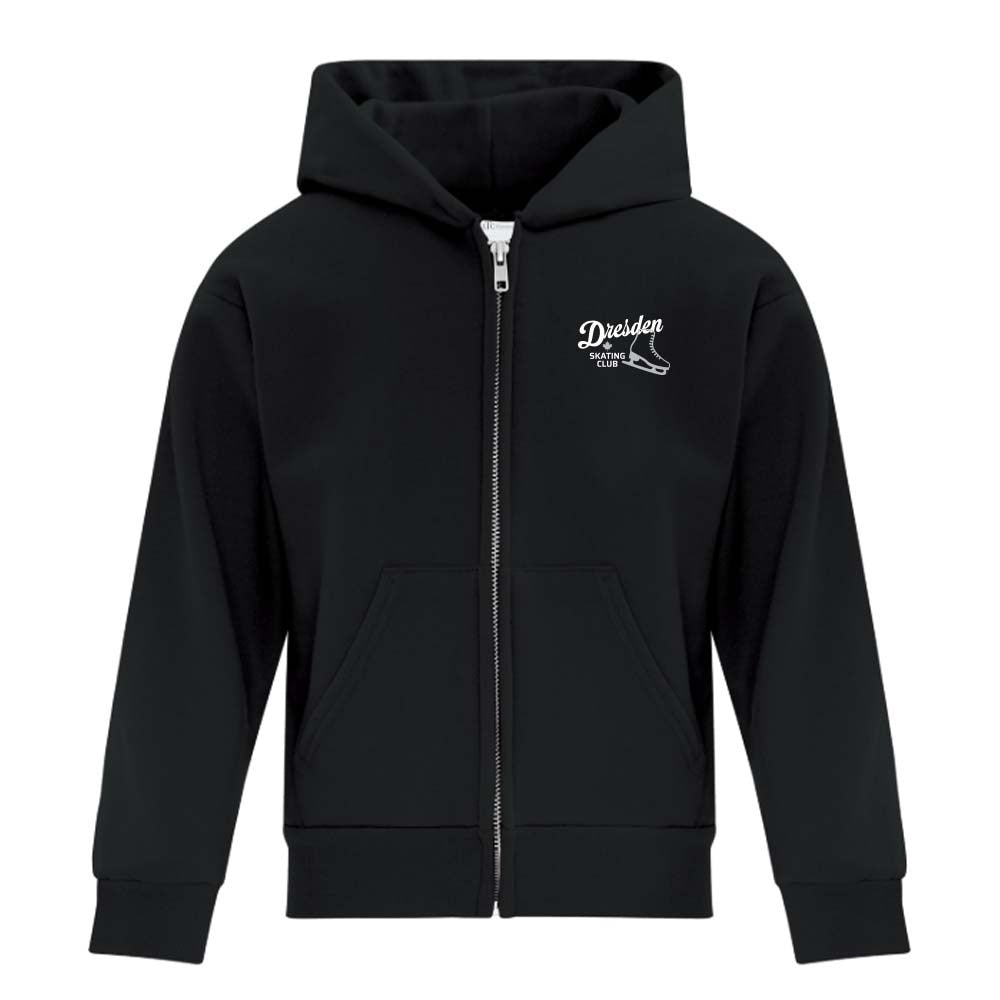 Dresden Skating Club Youth Fleece Full Zip Hooded Sweatshirt