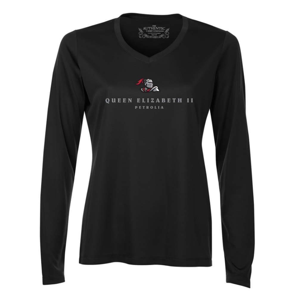 Queen Elizabeth II Petrolia Ladies' Pro Team Long Sleeve V-Neck