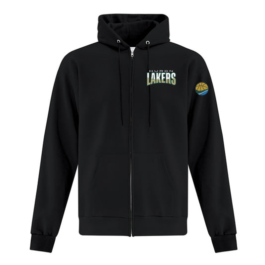 Huron Lakers Adult Everyday Fleece Full Zip Hooded Sweatshirt