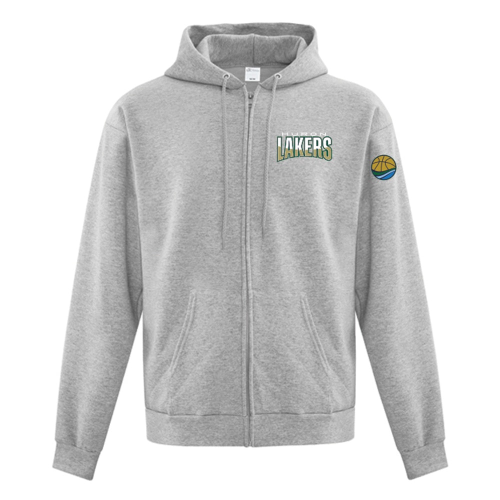 Huron Lakers Adult Everyday Fleece Full Zip Hooded Sweatshirt
