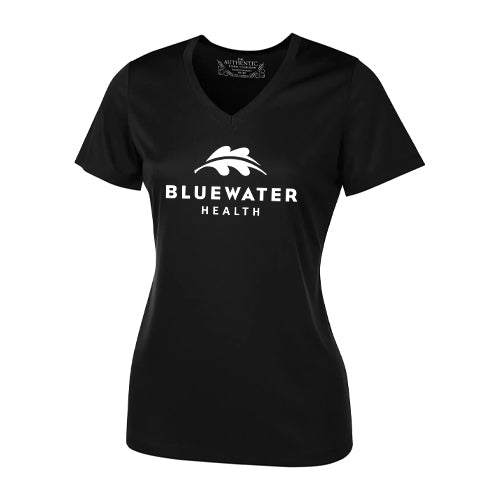 Bluewater Health Ladies' V-Neck Pro Team (Moisture Wicking) T-Shirt