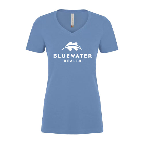 Bluewater Health Ladies' Eurospun® Ring Spun V-Neck Tee