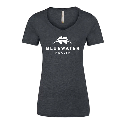 Bluewater Health Ladies' Eurospun® Ring Spun V-Neck Tee