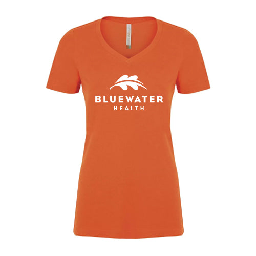 Bluewater Health Ladies' Eurospun® Ring Spun V-Neck Tee