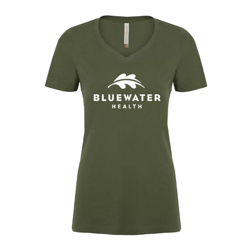 Bluewater Health Ladies' Eurospun® Ring Spun V-Neck Tee