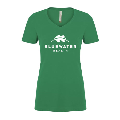 Bluewater Health Ladies' Eurospun® Ring Spun V-Neck Tee
