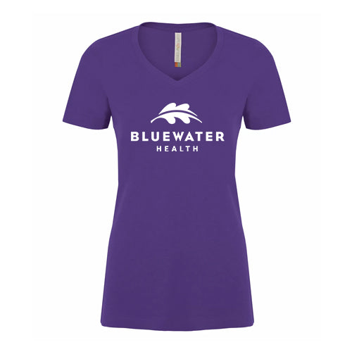 Bluewater Health Ladies' Eurospun® Ring Spun V-Neck Tee