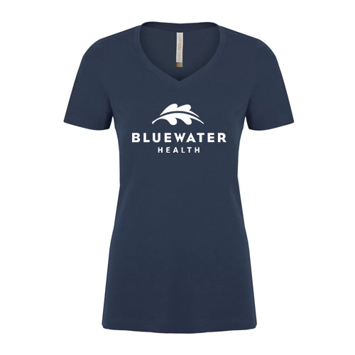 Bluewater Health Ladies' Eurospun® Ring Spun V-Neck Tee