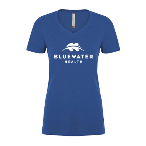 Bluewater Health Ladies' Eurospun® Ring Spun V-Neck Tee