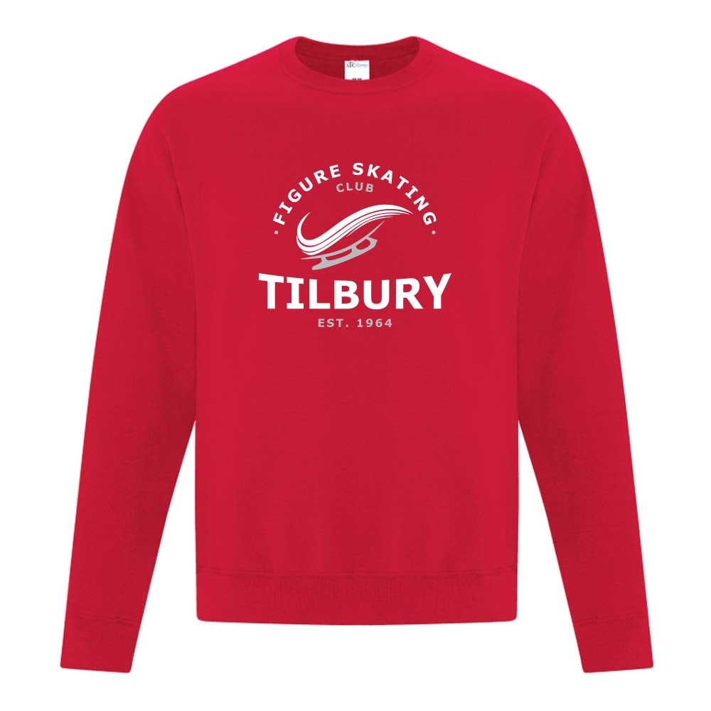Tilbury Figure Skating Adult Fleece Crewneck Sweatshirt (Alt. Logo)