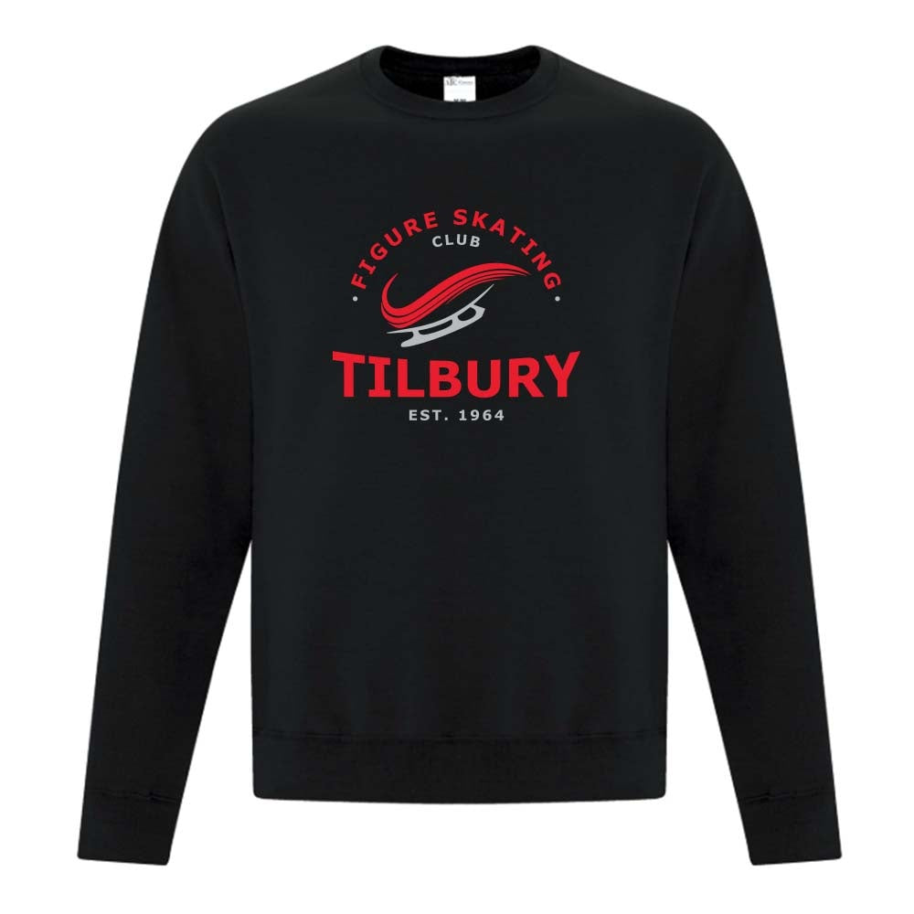 Tilbury Figure Skating Adult Fleece Crewneck Sweatshirt (Alt. Logo)