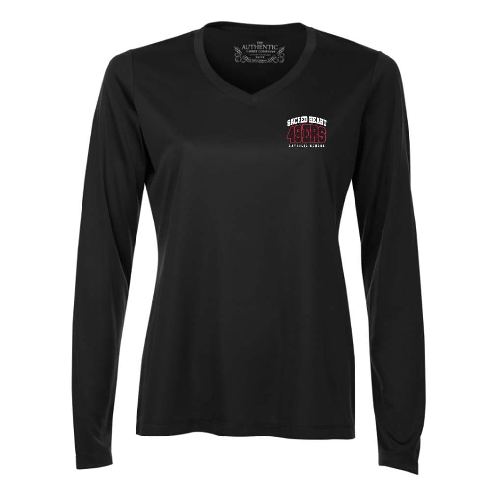 Sacred Heart Ladies' Pro Team Long Sleeve V-Neck