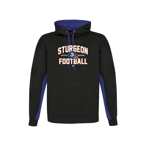 Sarnia Sturgeon Adult Game Day Fleece Colour Block Hooded Sweatshirt