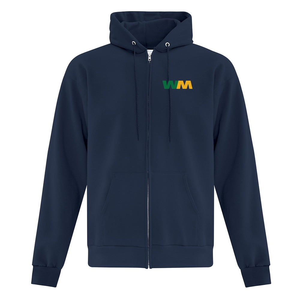 WM Canada Adult Fleece Full Zip Hooded Sweatshirt