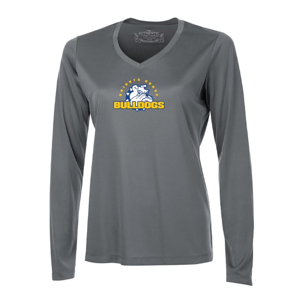 Brights Grove Ladies' Pro Team Long Sleeve V-Neck T-Shirt