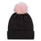 ACRYLIC CUFF POM POM TOQUE