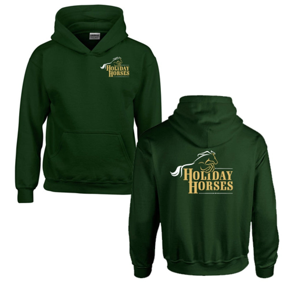 Holiday Horses - Youth Fleece Hooded Sweatshirt