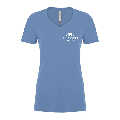 Bluewater Health Ladies' Eurospun® Ring Spun V-Neck Tee