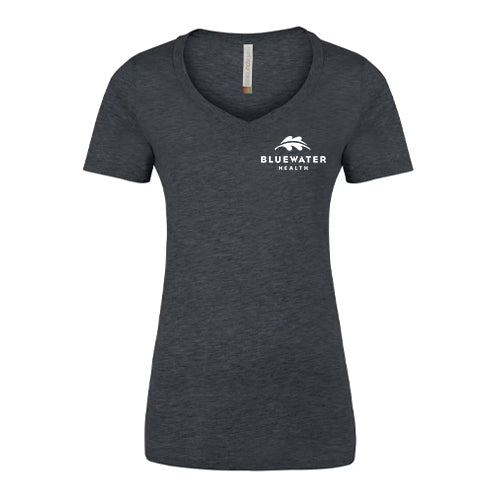 Bluewater Health Ladies' Eurospun® Ring Spun V-Neck Tee