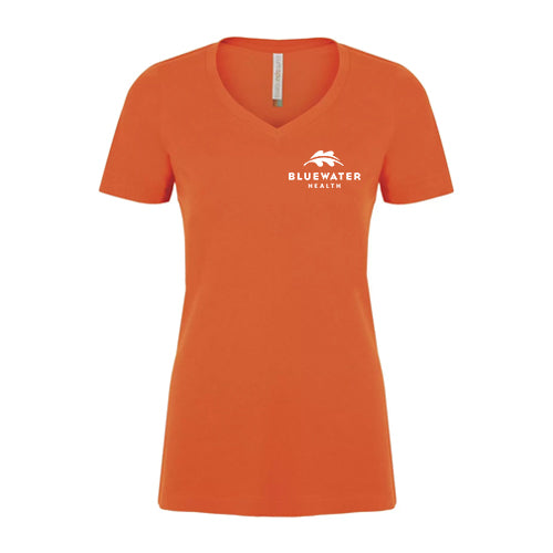 Bluewater Health Ladies' Eurospun® Ring Spun V-Neck Tee