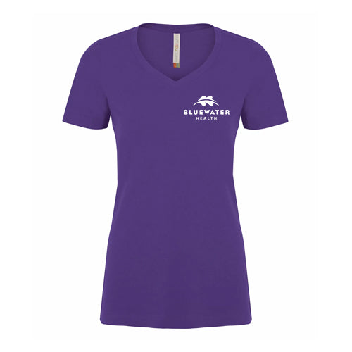 Bluewater Health Ladies' Eurospun® Ring Spun V-Neck Tee