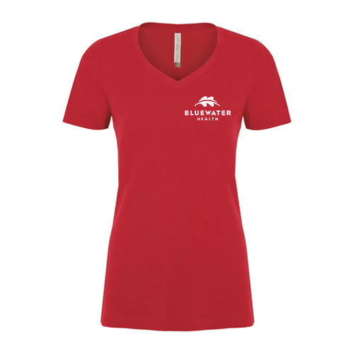 Bluewater Health Ladies' Eurospun® Ring Spun V-Neck Tee