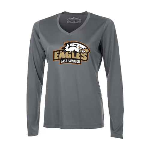 East Lambton Minor Hockey Ladies' Pro Team Long Sleeve V-Neck T-Shirt