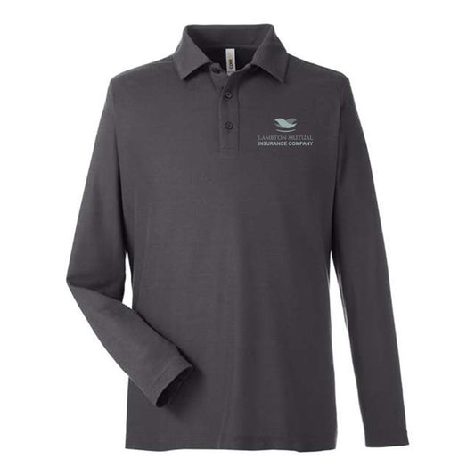 Lambton Mutual Insurance Adult Fusion ChromaSoft™ Long Sleeve Pique Polo