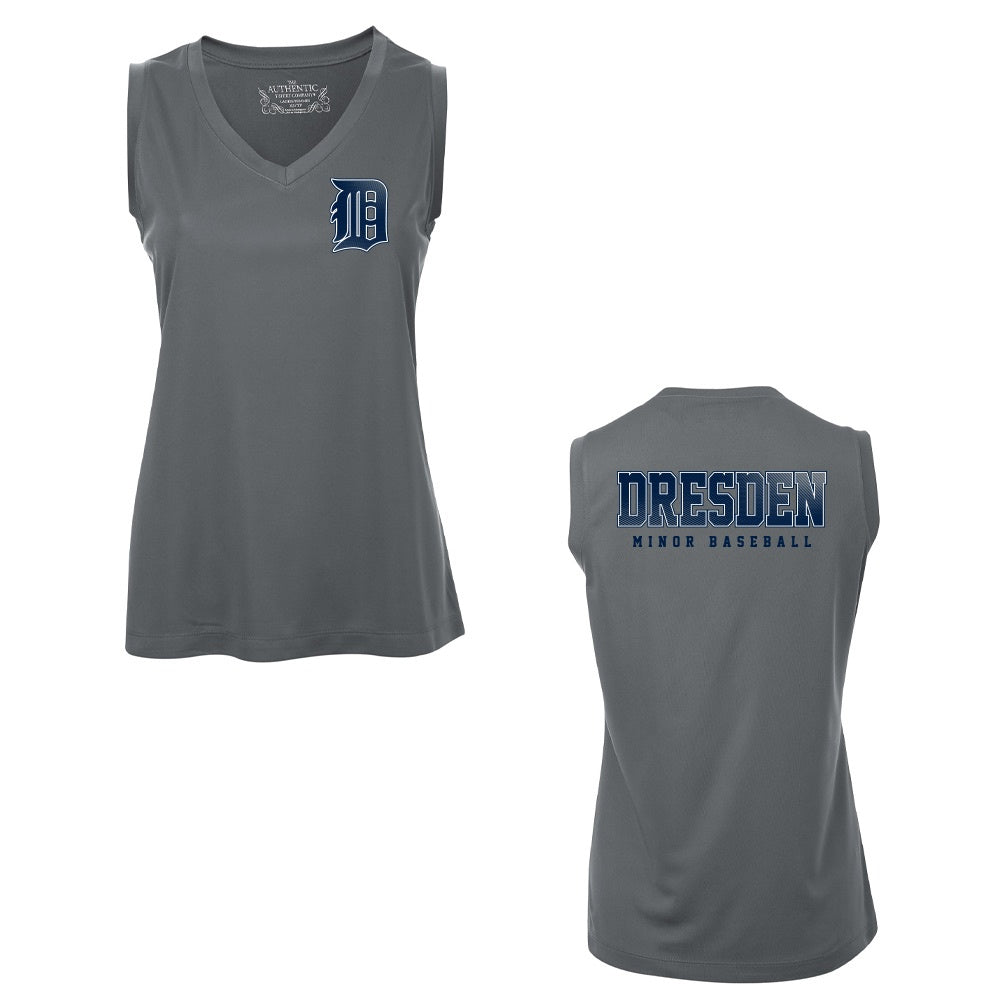Dresden Minor Baseball Ladies' Pro Team Sleeveless V-Neck Tee
