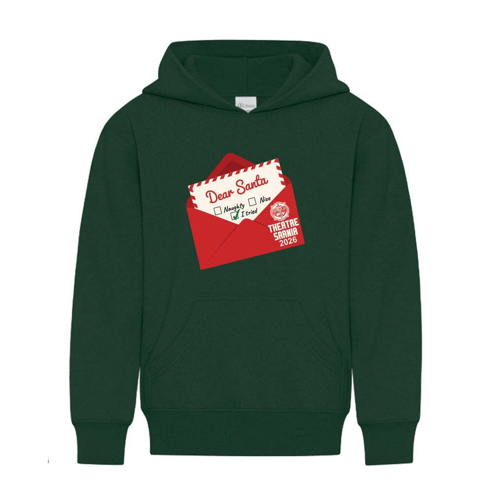 Dear Santa Youth Fleece Hooded Sweatshirt