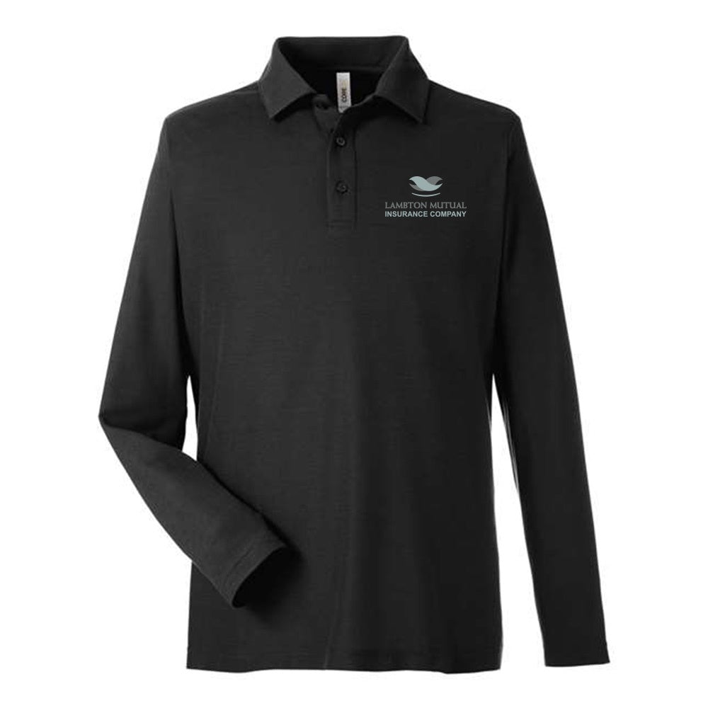 Lambton Mutual Insurance Adult Fusion ChromaSoft™ Long Sleeve Pique Polo