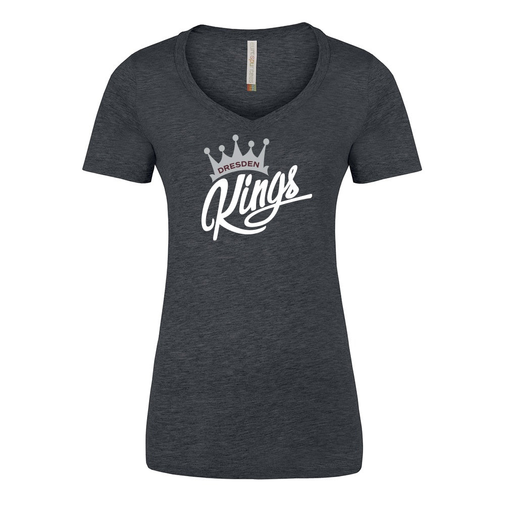 Dresden Jr Kings Ladies' Eurospun Ring Spun V-Neck T-Shirt