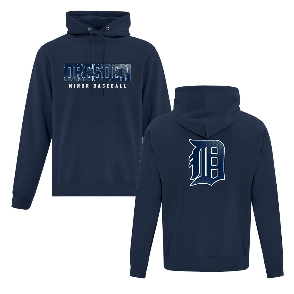 Dresden Minor Baseball Adult Fleece Hooded Sweatshirt