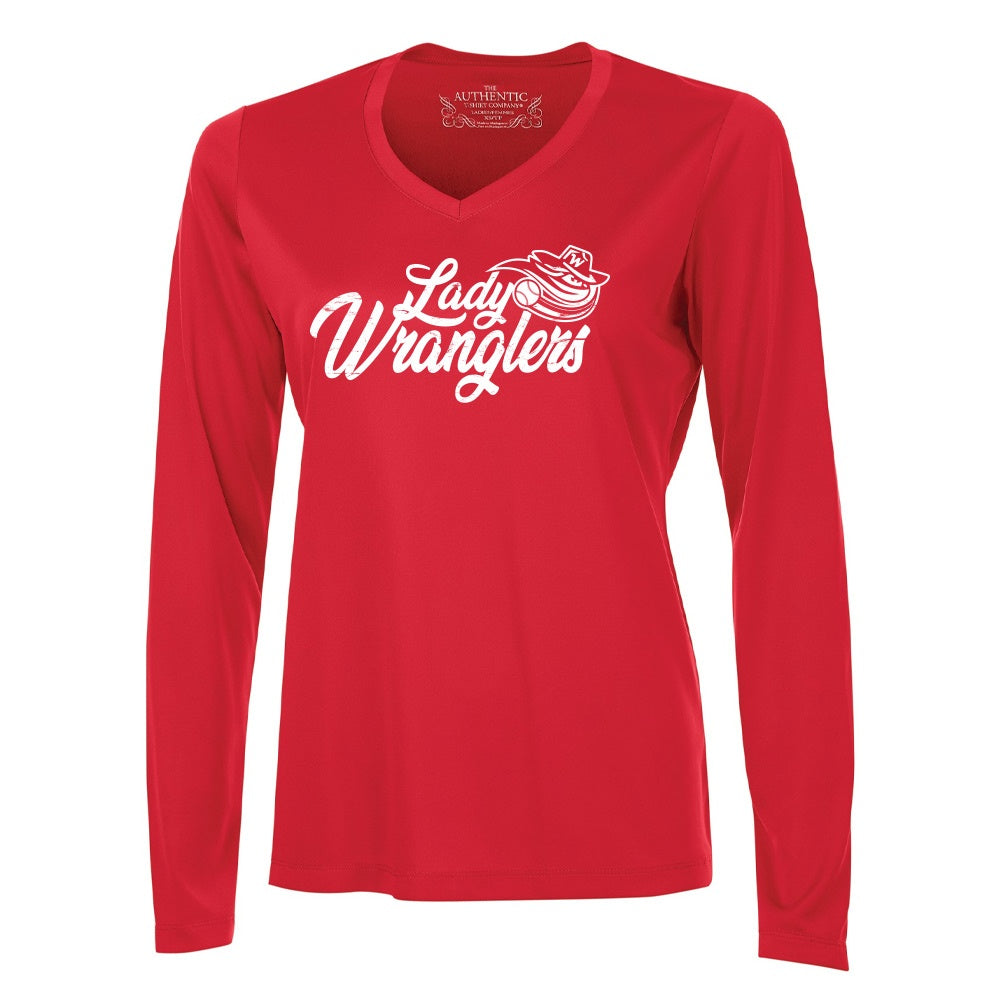 Wyoming Lady Wranglers Ladies' Pro Team Long Sleeve V-Neck