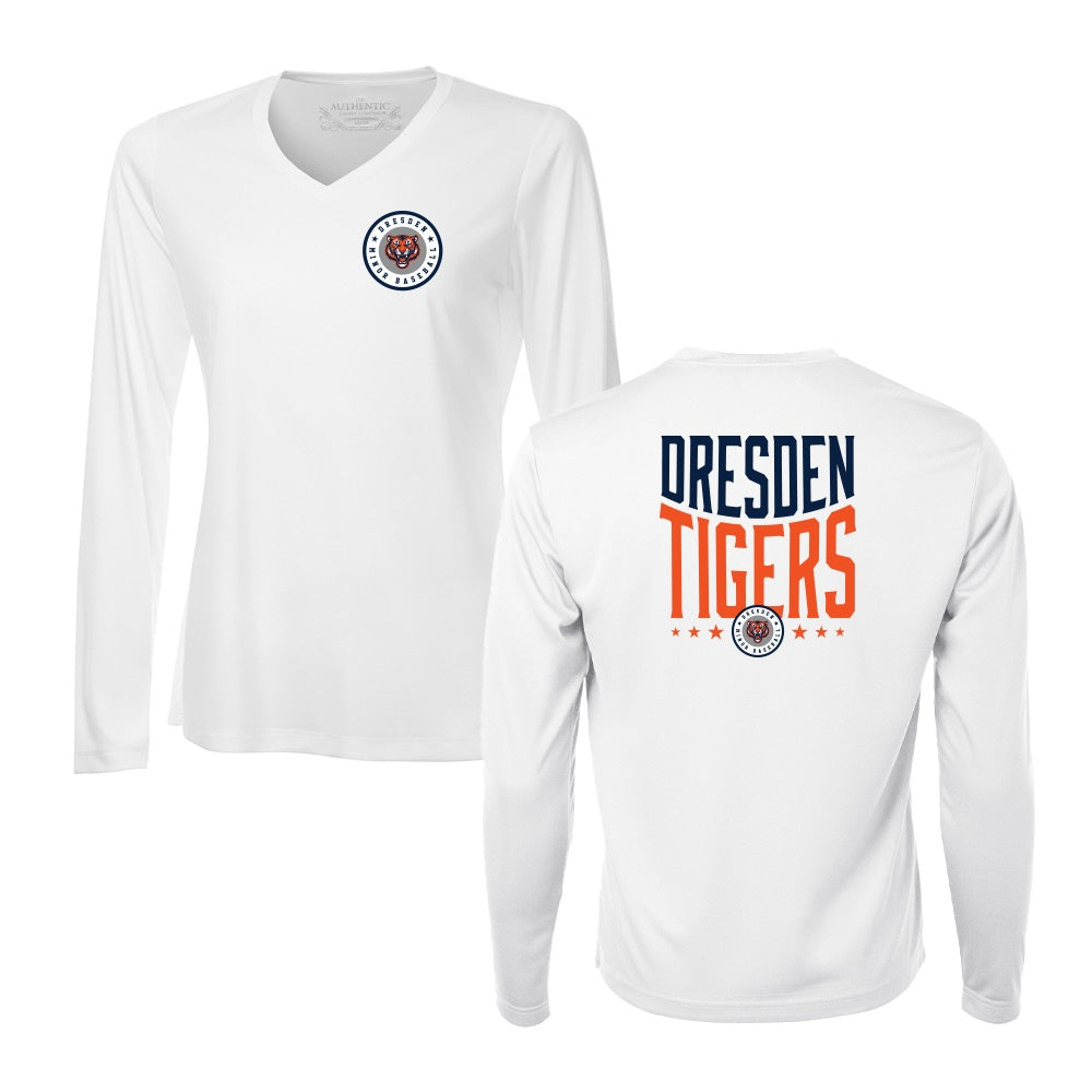 Dresden Minor Baseball Ladies' Pro Team Long Sleeve V-Neck