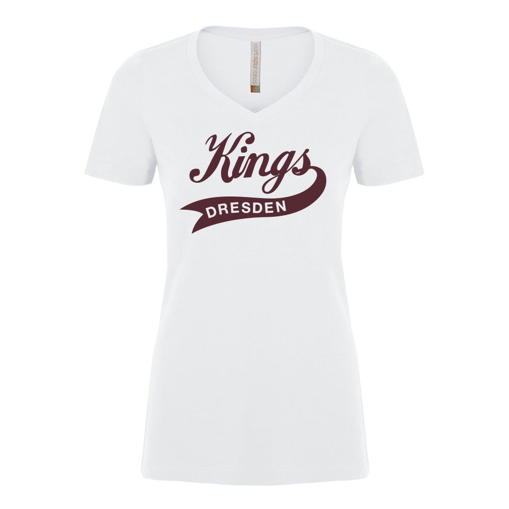 Dresden Jr Kings Ladies' Eurospun Ring Spun V-Neck T-Shirt