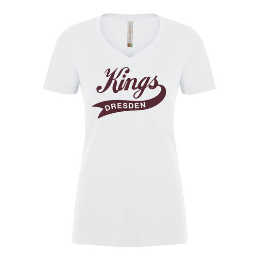 Dresden Jr Kings Ladies' Eurospun Ring Spun V-Neck T-Shirt