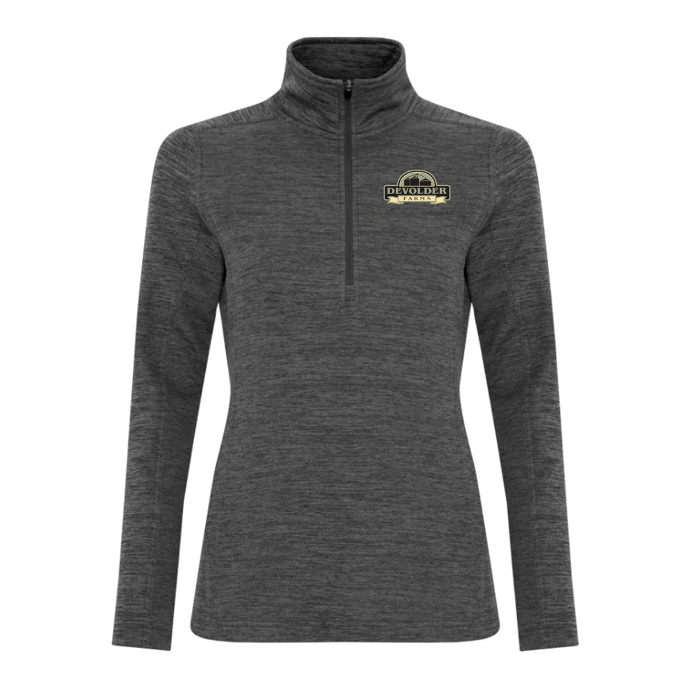 Devolder Farms Ladies' Dynamic Heather Fleece 1/2 Zip Sweatshirt